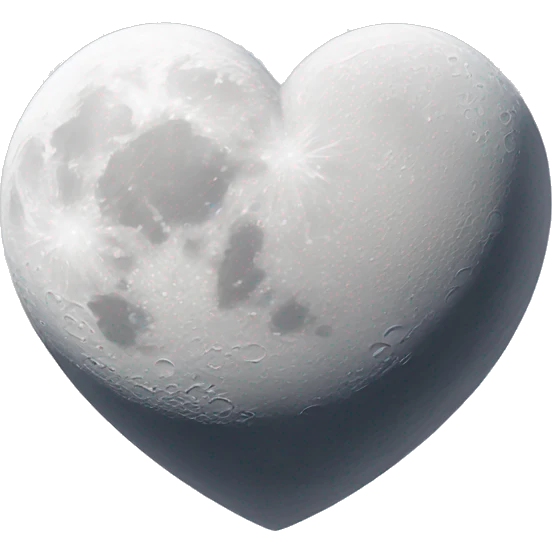 moon in white heart emoji