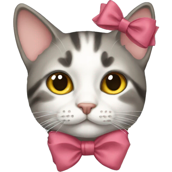 cat with a bow emoji