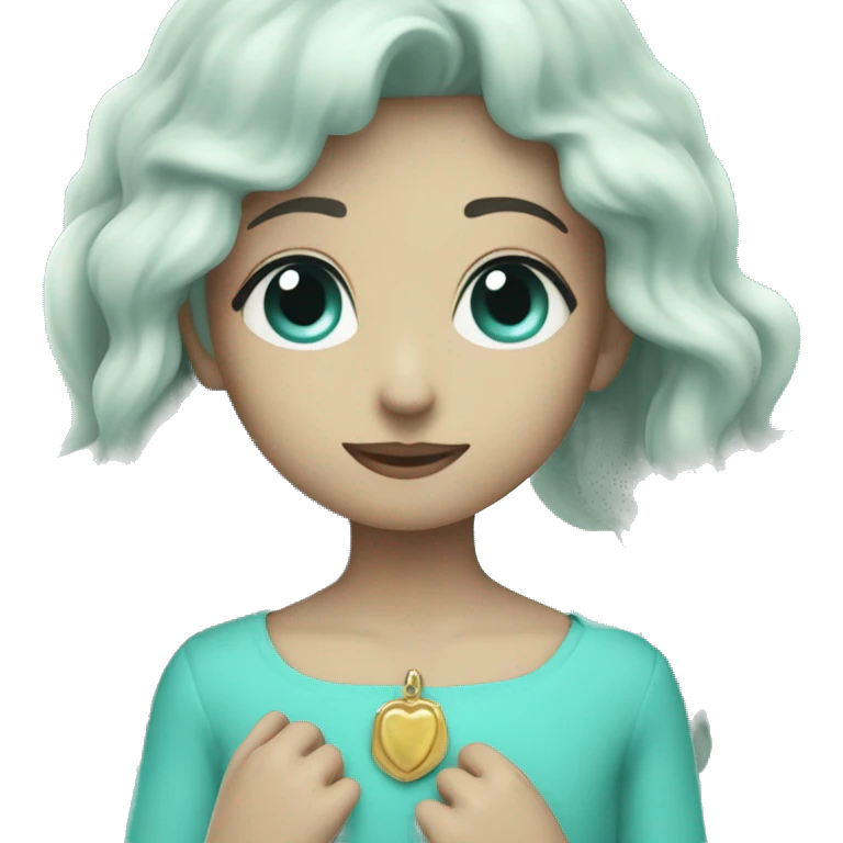 Cœur turquoise emoji