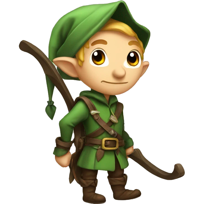 rogue male elf with bow emoji