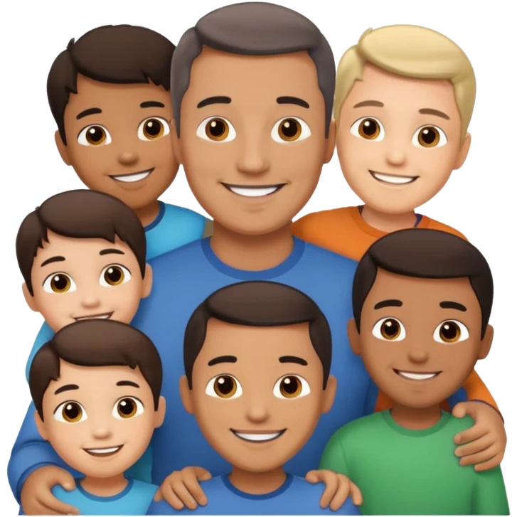 a father with many children emoji