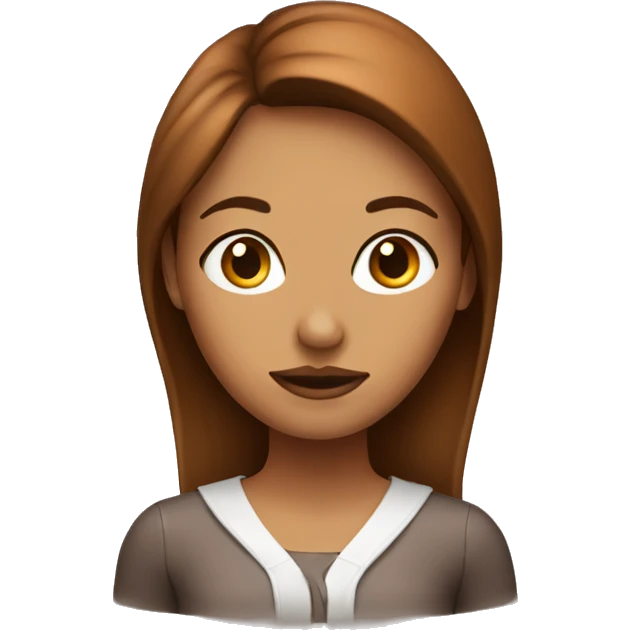 Brown headed lady with kissy face emoji