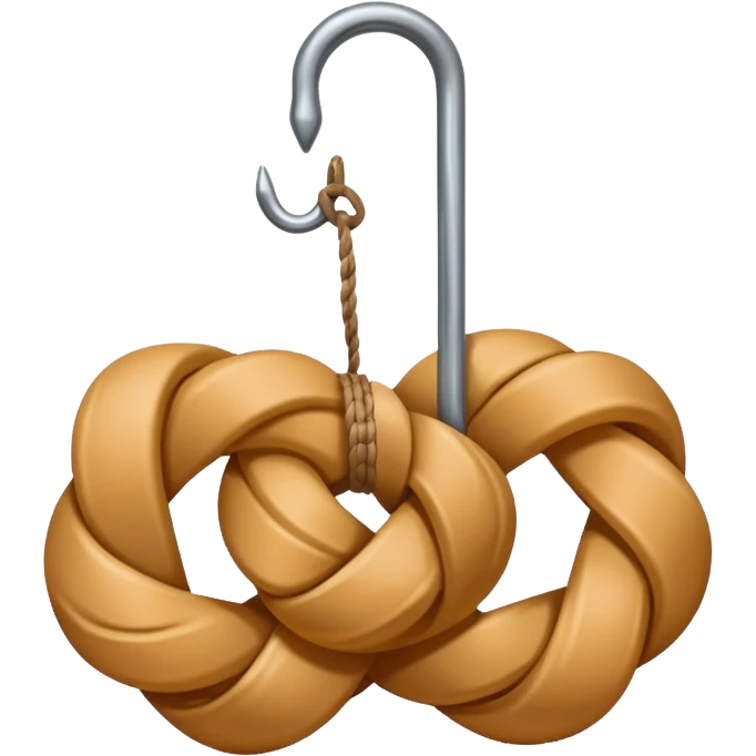 knot a rope to a metal hook emoji