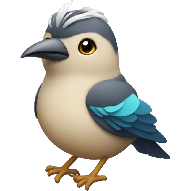 Bird wearing a necklace with a Star of David on it emoji