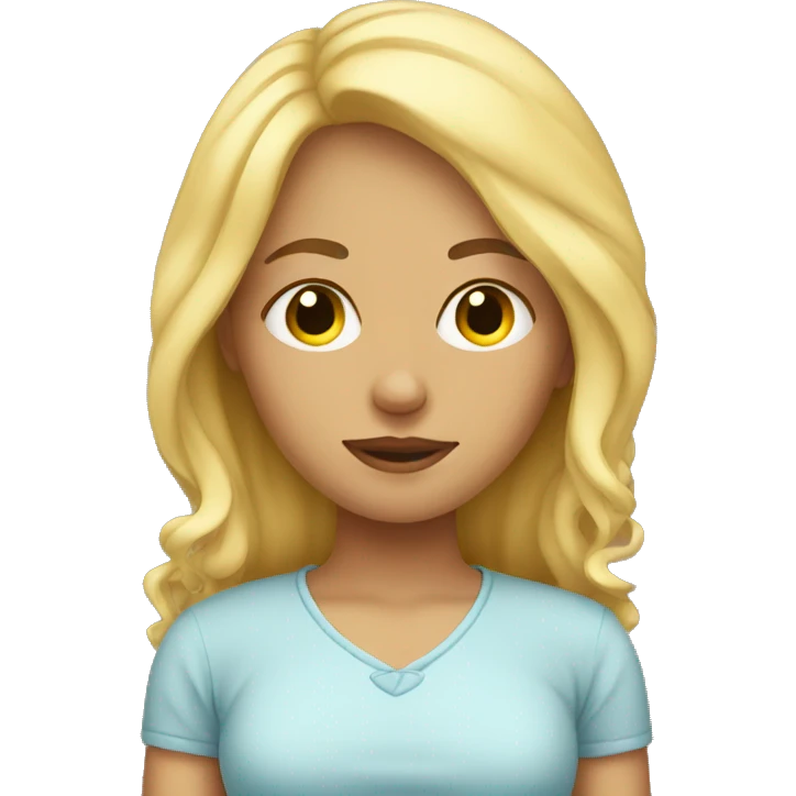 Sleep girl blonde emoji