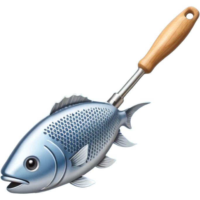 Metal tool for peeling off fish scale  emoji