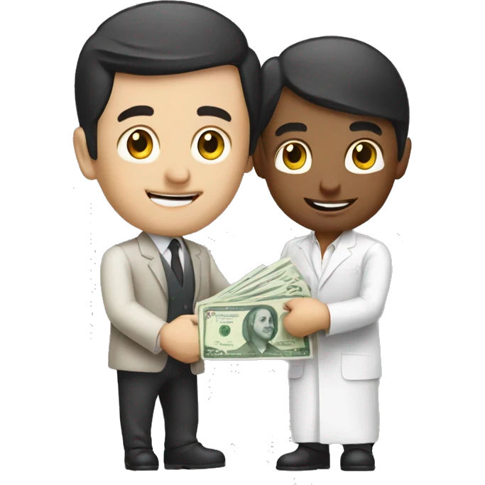 Dubai hotel tycoon hands over money emoji