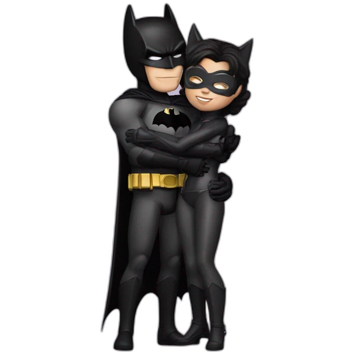 Batman hugs catwoman emoji