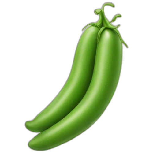 Green Bean with a smile emoji