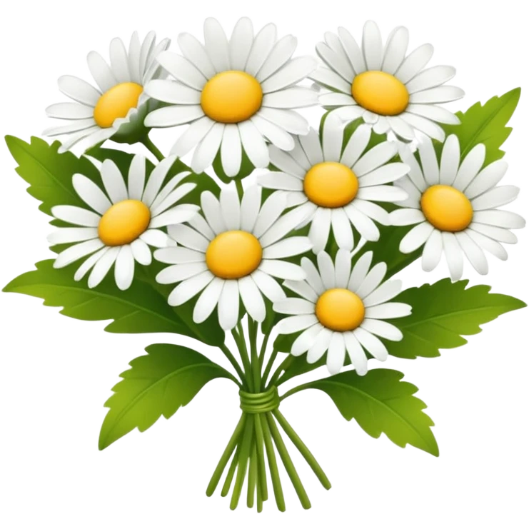 bouquet of 5 daisy emoji