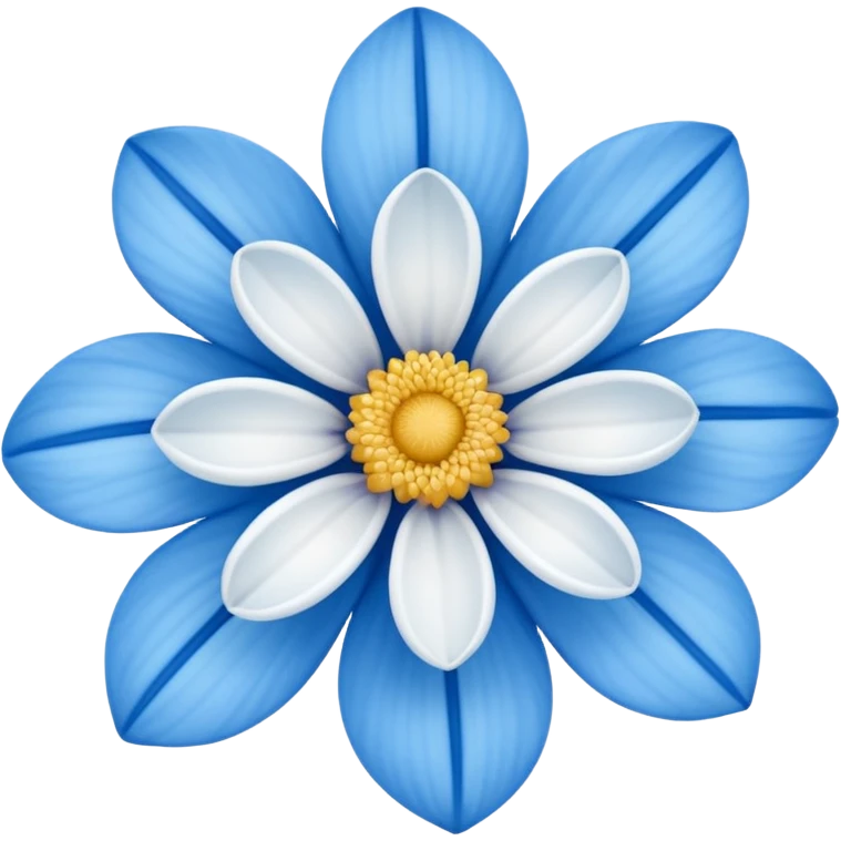 Blue white flower emoji