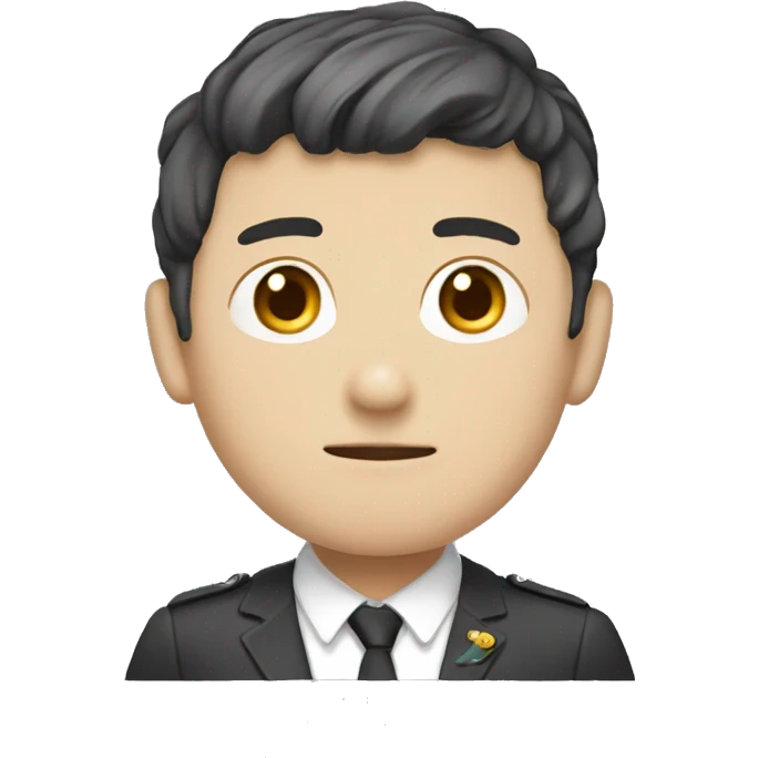 화가 난 젊은 동양인 남자 코치 emoji