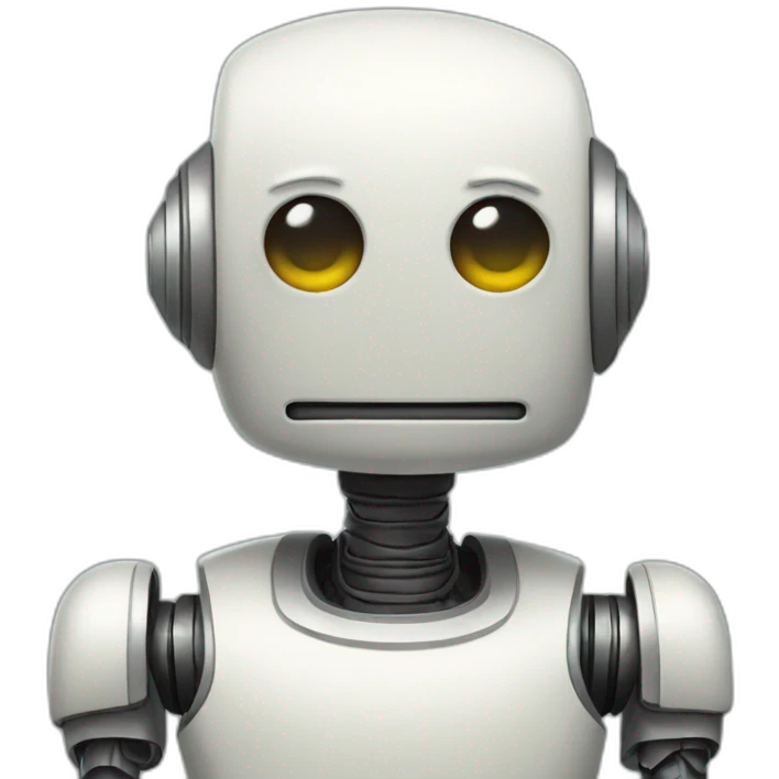 Dont give a shit mood robot emoji
