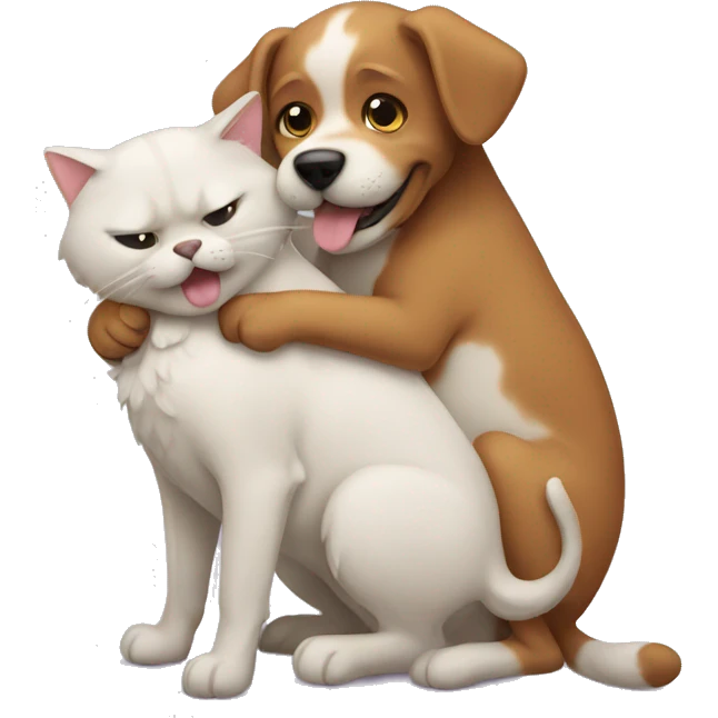 Dog and cat hugging

 emoji
