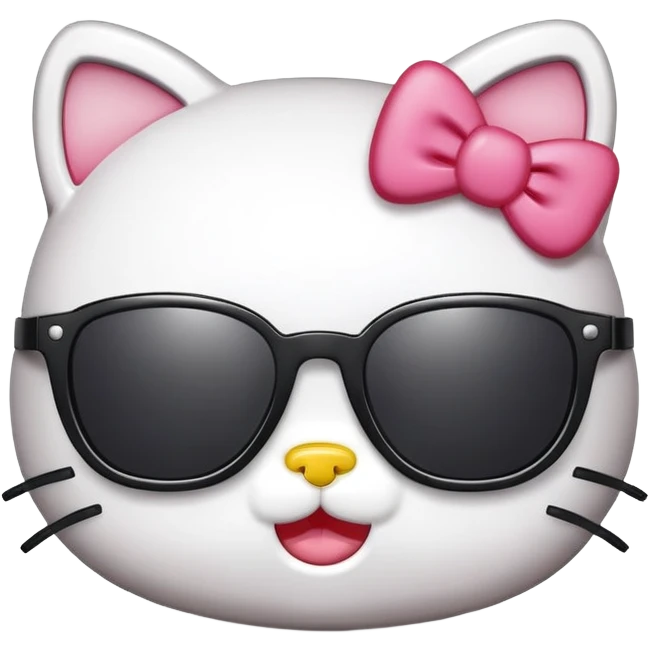 Hello kitty with sunglasses emoji