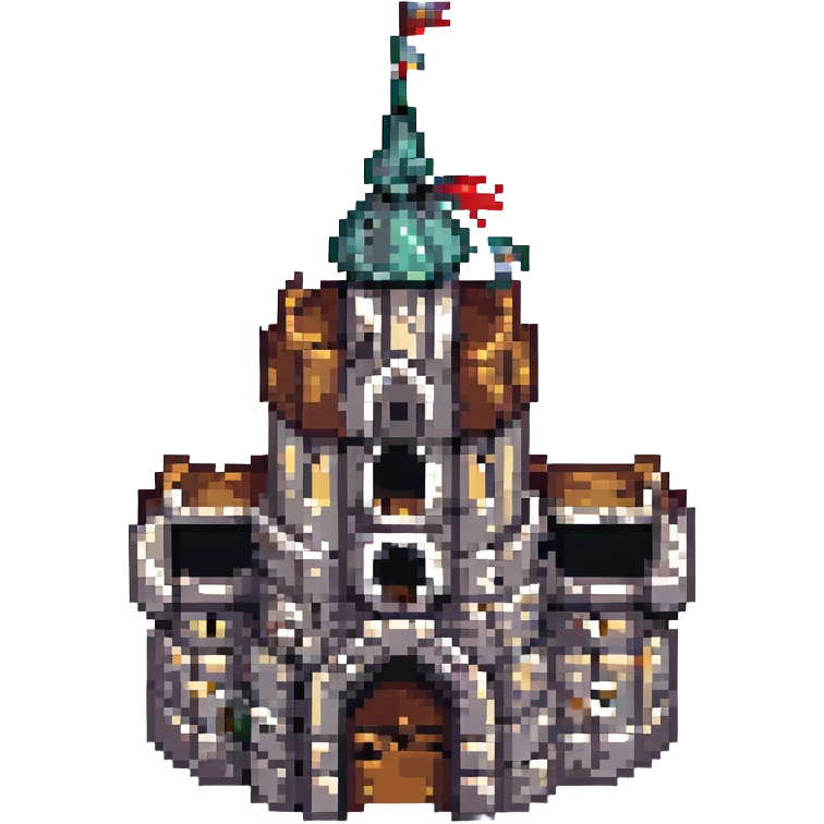 castle pixel art style emoji