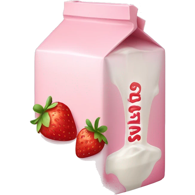 strawberry milk box emoji