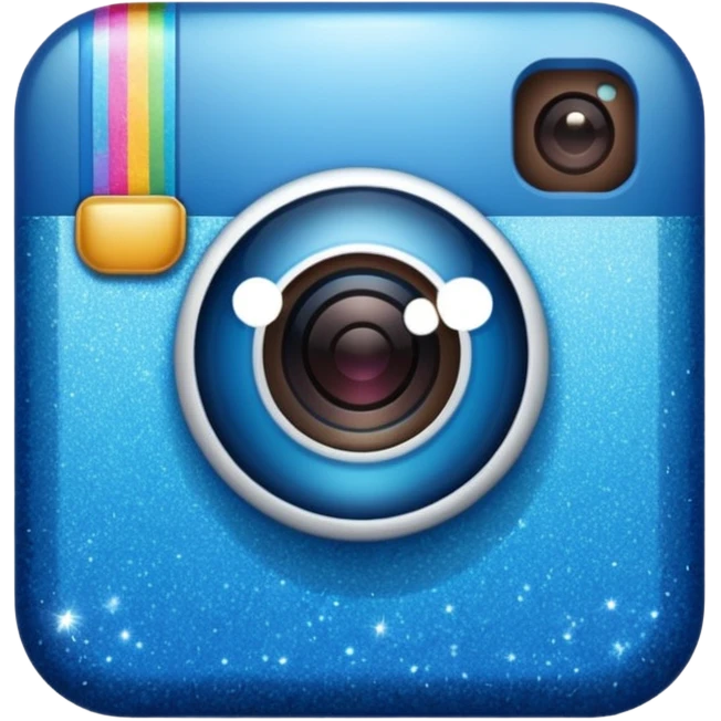 icon instagram glitter blue emoji