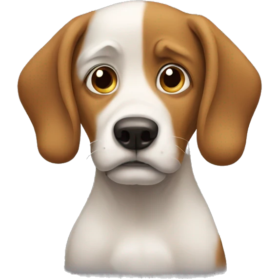 Tensed dog emoji