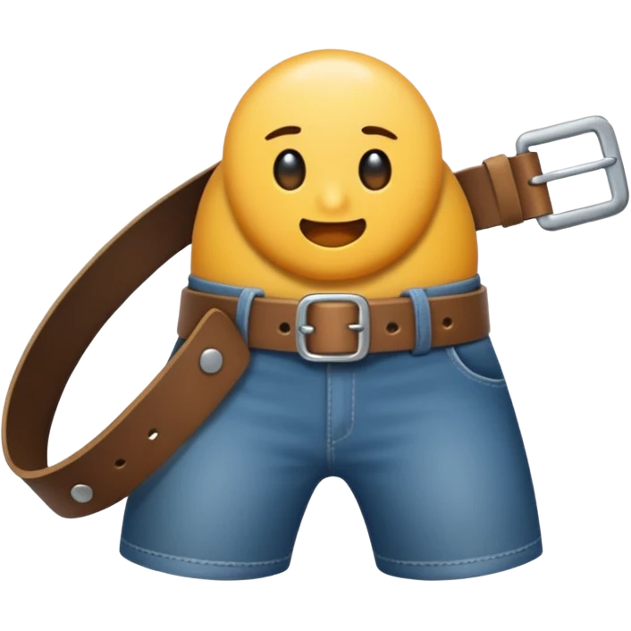 A belt hitting somone emoji