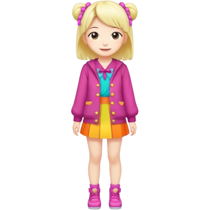 Kawaii girl Japanese full body emoji