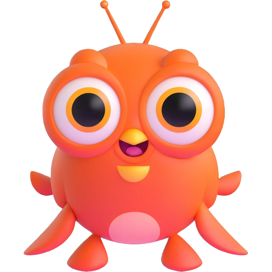 Pixar character with big eyes emoji