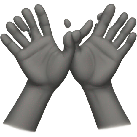 two hands greeting emoji