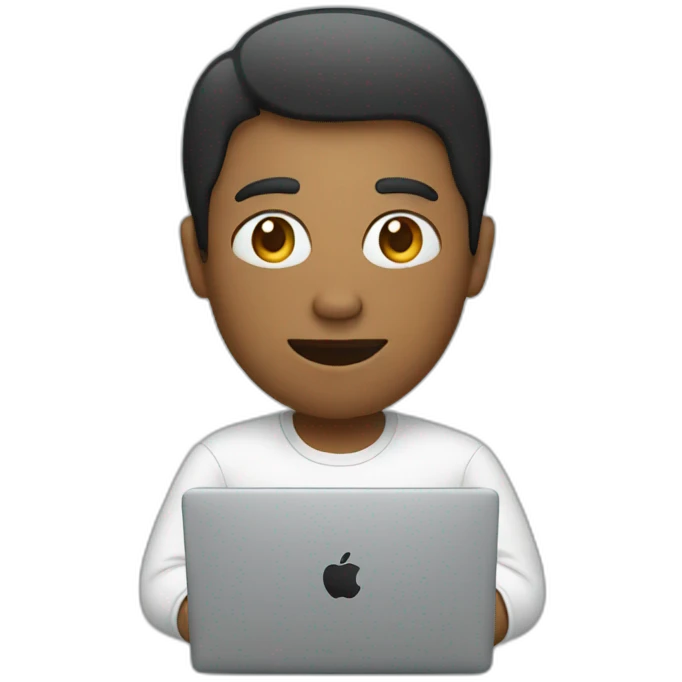 person with a macbook emoji