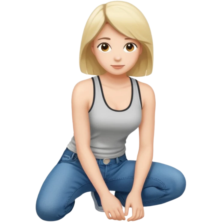  woman crouching emoji