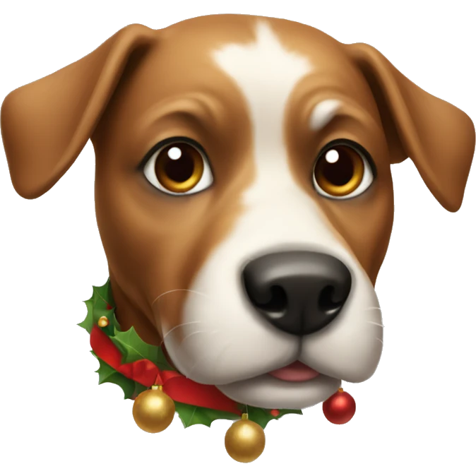 Christmas dog emoji