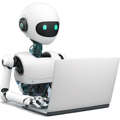 Artificial intelligence making artificial intelligence a laptop  emoji