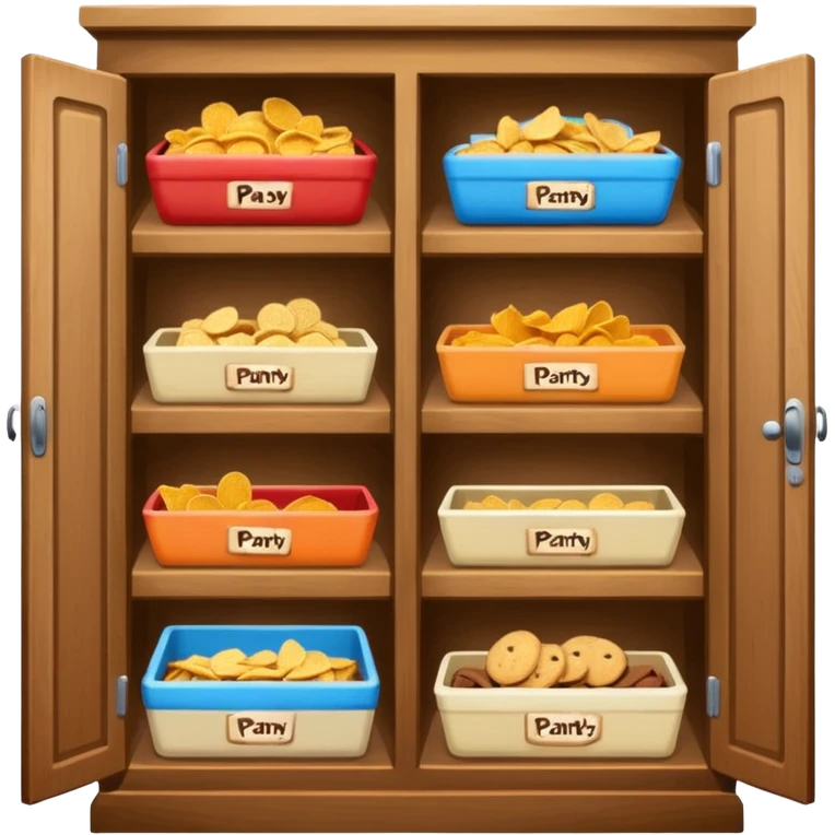 A snack pantry with the words The Pantry written on the front of it  emoji