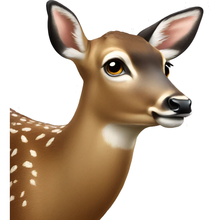 deer gazing on clear background  emoji