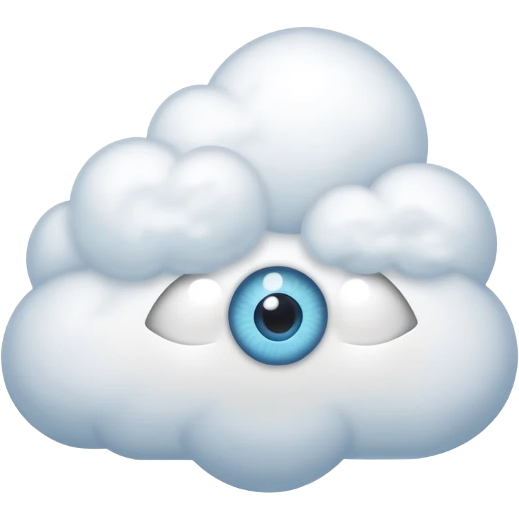 Cloud with an eye emoji