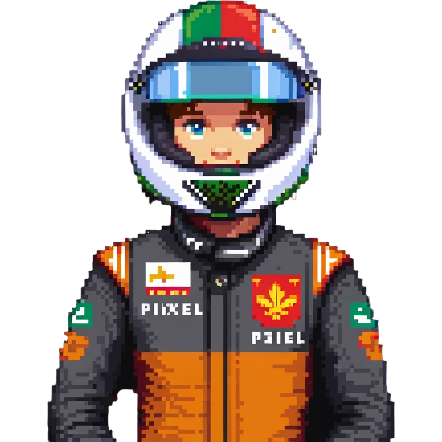 Formula 1 racing driver with helmet emoji