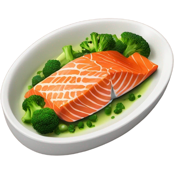 salmon and broccoli emoji