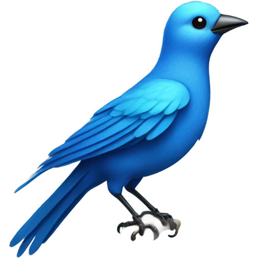 Blue bird emoji