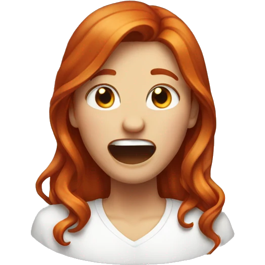 Redhead cry laughing emoji emoji