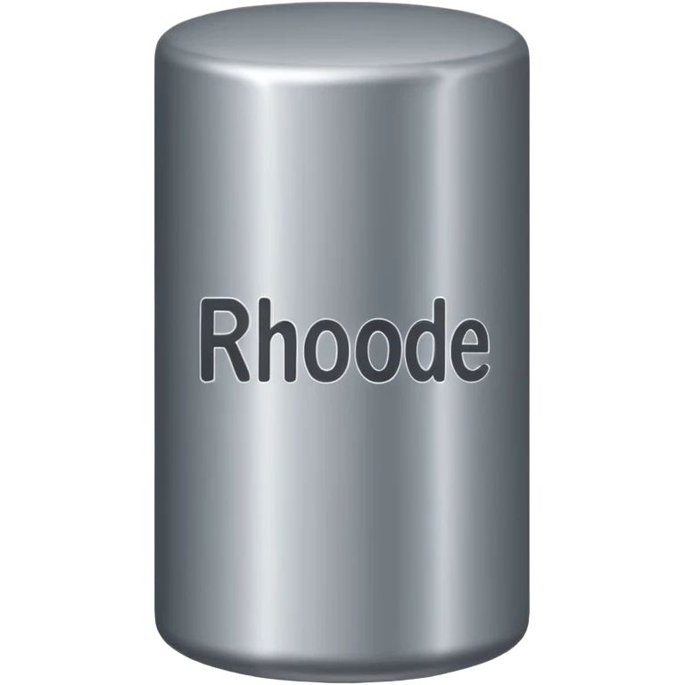 grey cyllinder with the word 'rhode' across the side emoji
