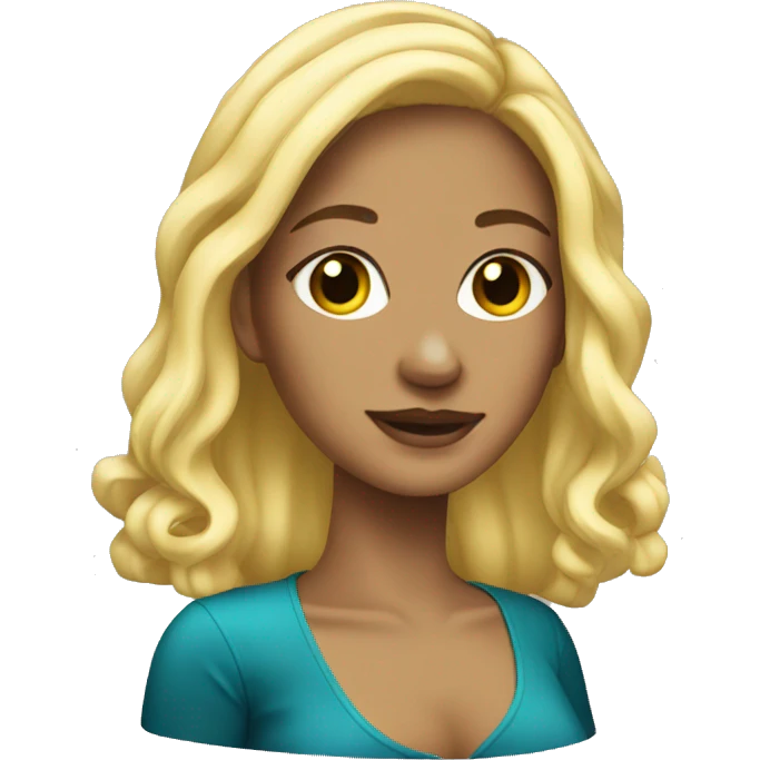 Beautiful blonde female Aquarius  emoji