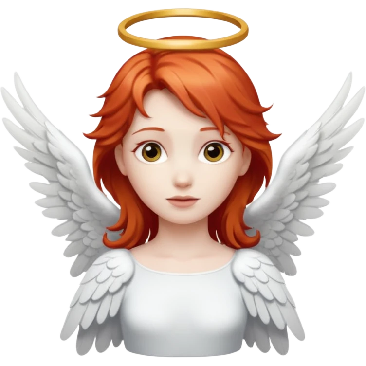 red haired angel with wings emoji