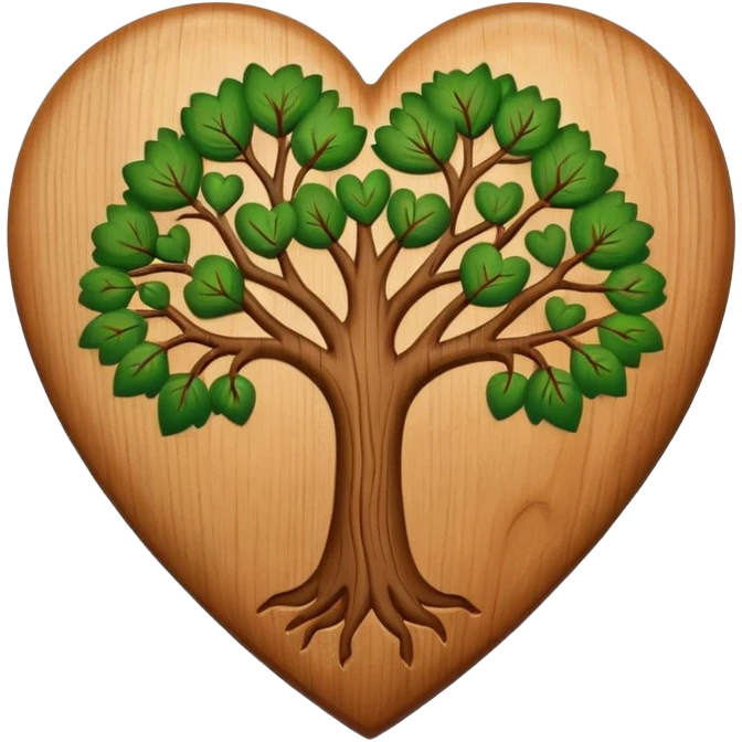 heart with a tree motif emoji