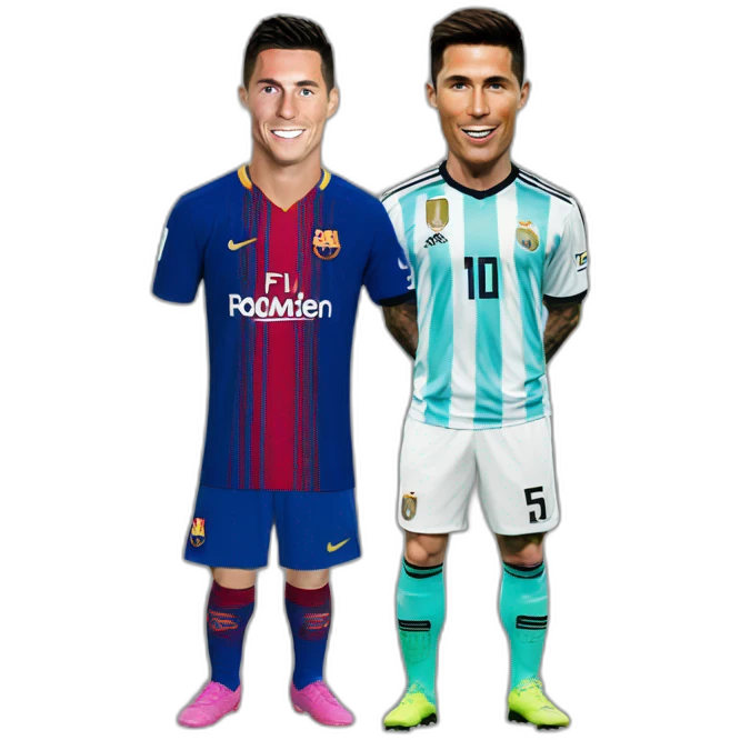 Cristiano Ronaldo with messi emoji