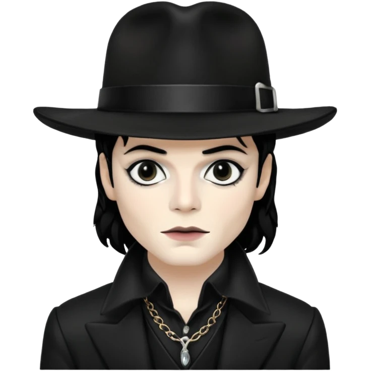 michel jackson goth in hat emoji