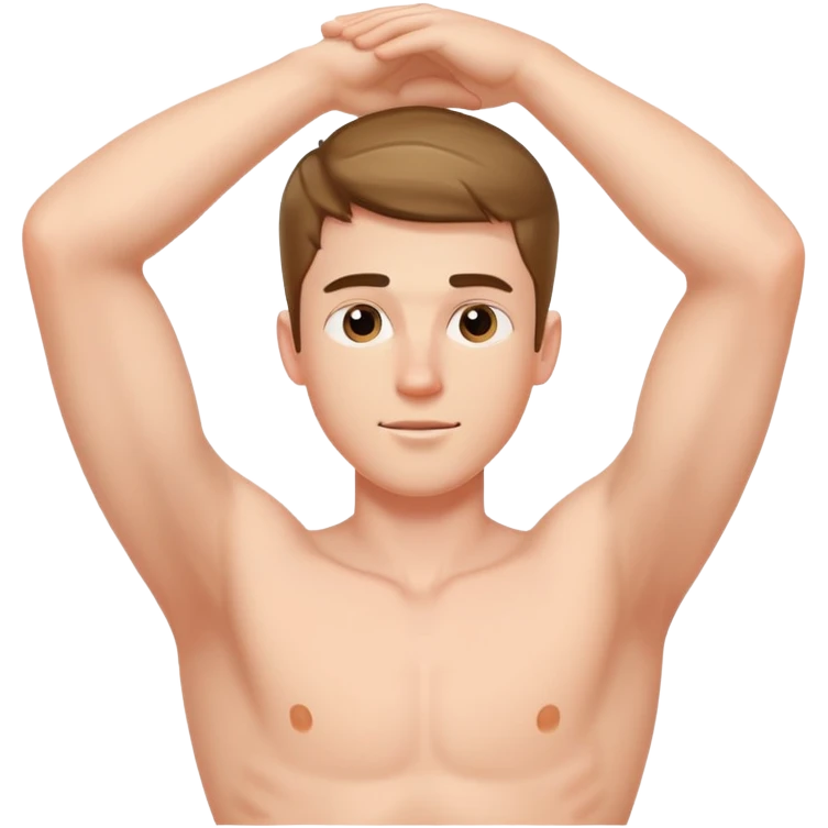 young white man's armpit, focus on armpit area emoji