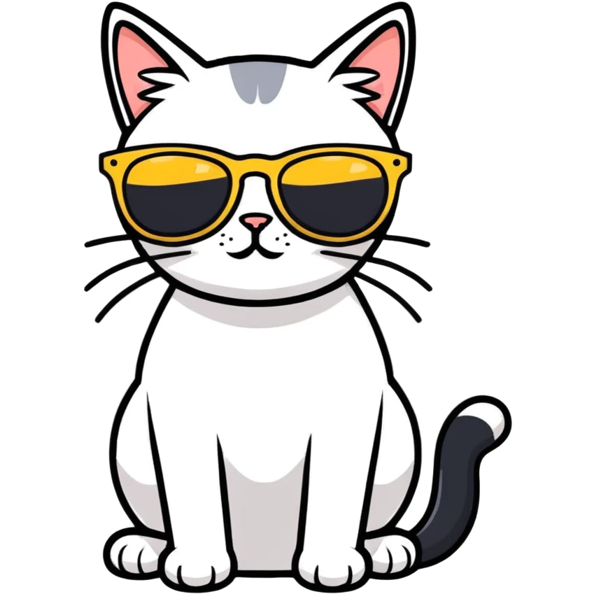 Cat with sunglasses emoji