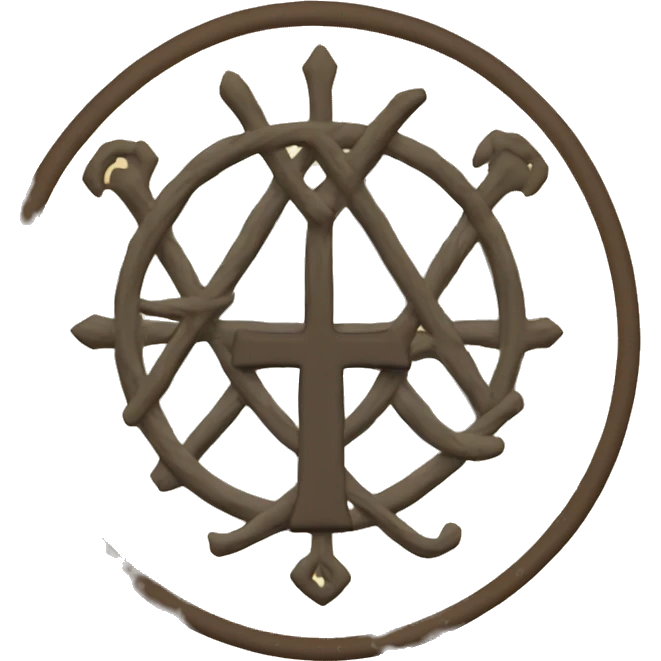 Chi rho with an alpha and an omega on the sides emoji