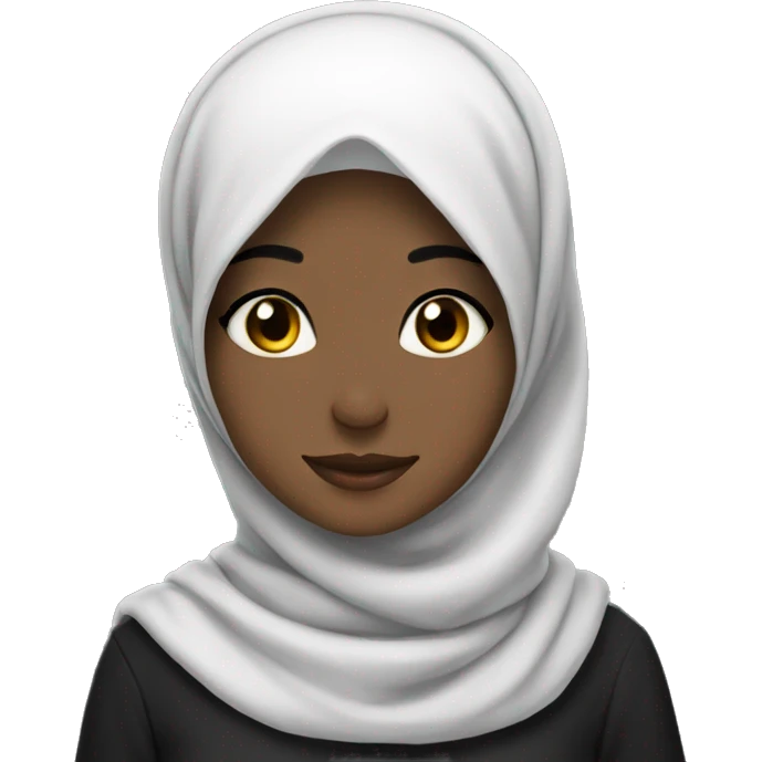 Hijab black cute stars emoji