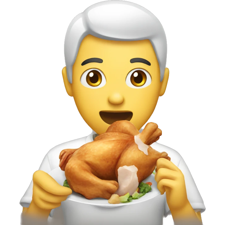 person eating chicken  emoji