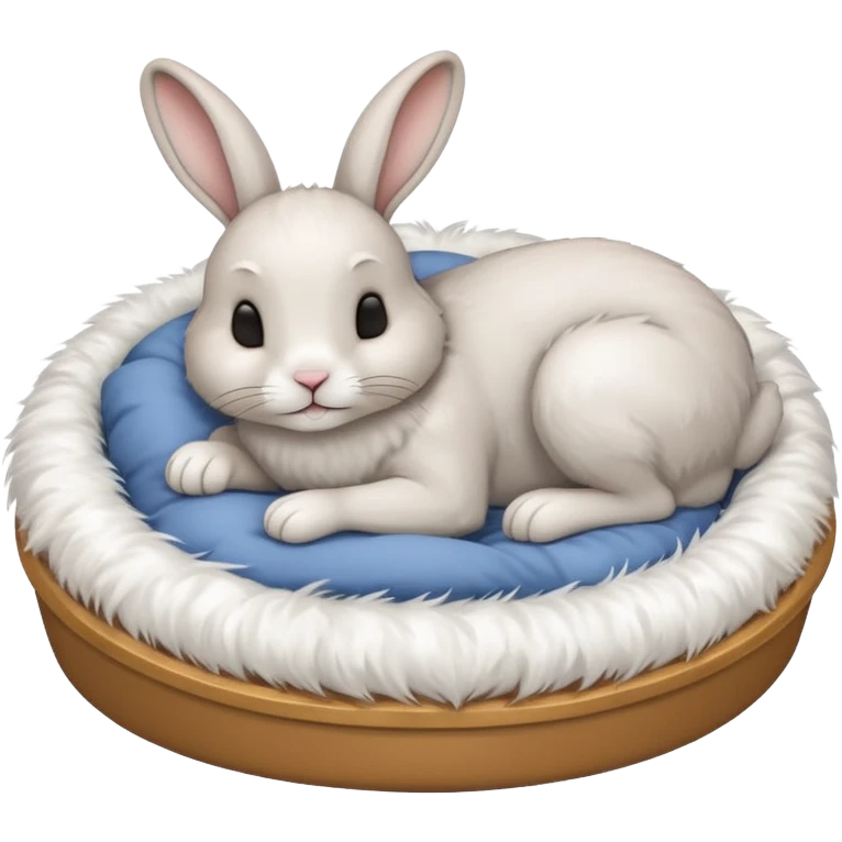 rabbit sleeping in bed emoji